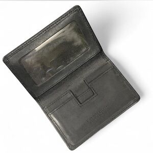 Banana Republic Black Leather Bifold Wallet Card Holder